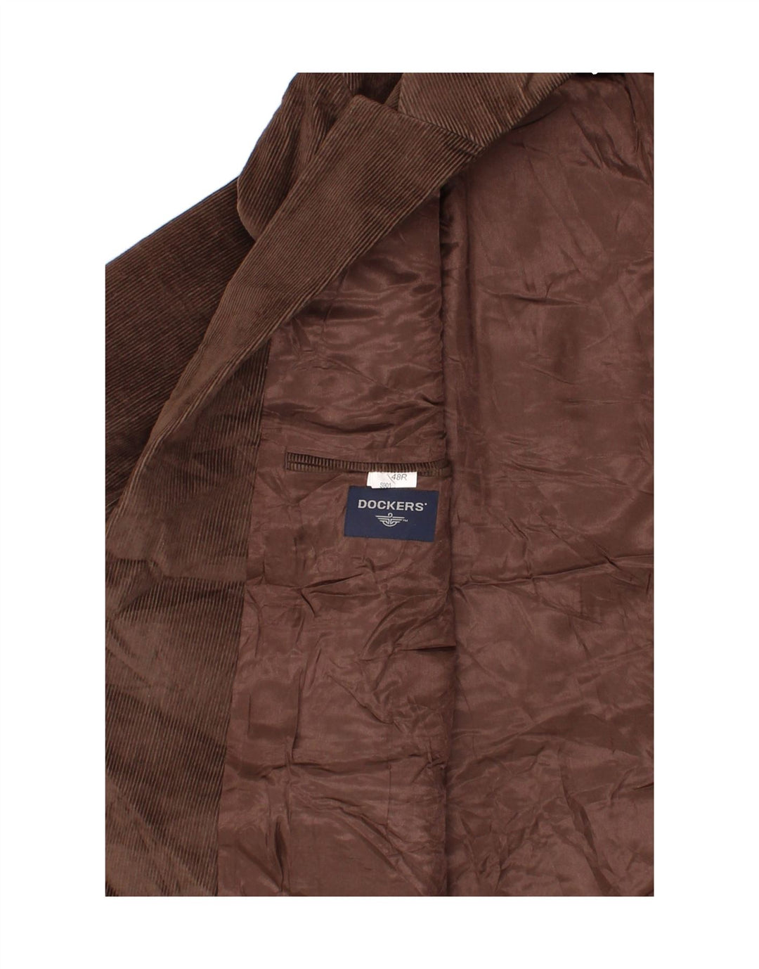 DOCKERS Giacca blazer da uomo in velluto a coste US 48 4XL Cotone marrone