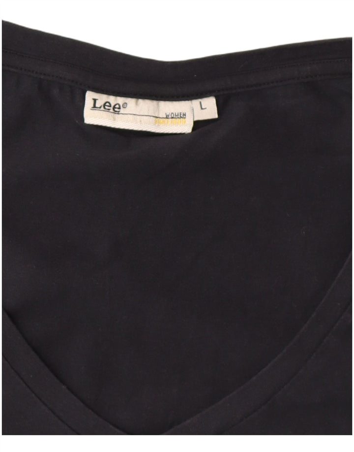 Maglietta da donna Lee Top UK 14 grande nera