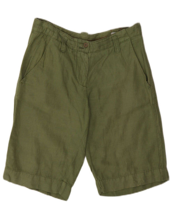 Murphy & Nye Womens Chino Shorts Medium W28 Green Linen