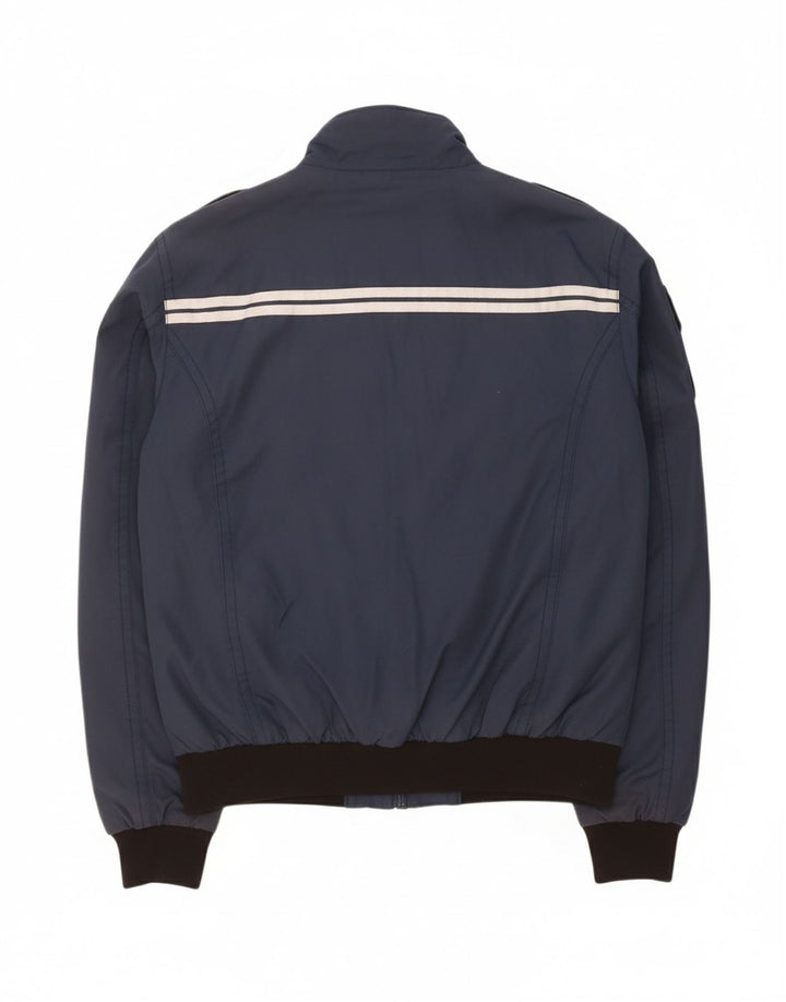 MUSEUM Mens Padded Bomber Jacket UK 38 Medium Navy Blue Polyamide