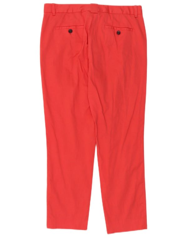 Pantaloni chino slim da donna Massimo Dutti EU 38 Small W28 L30 Cotone rosso