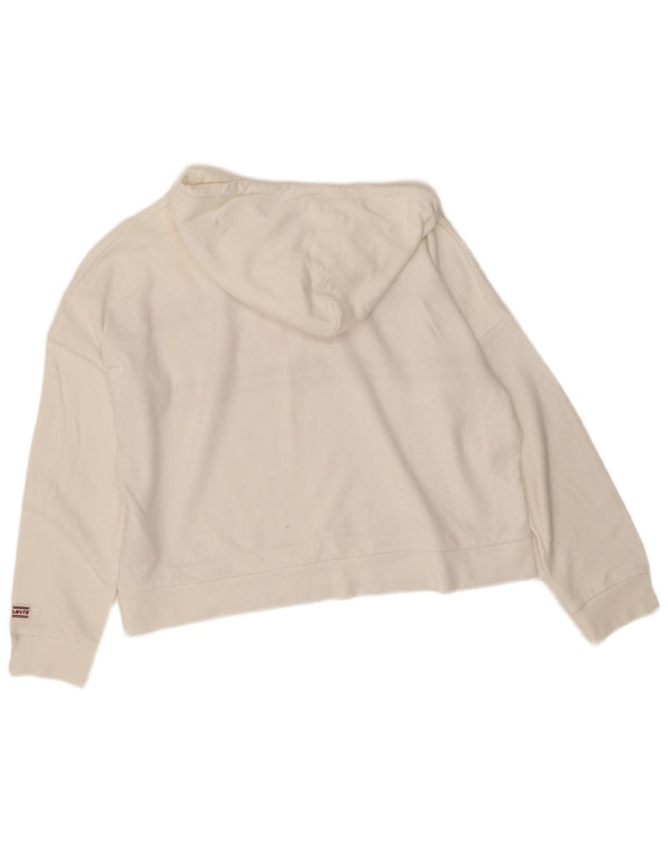 Maglione con cappuccio grafico oversize da donna Levi's UK 10 Small White Striped