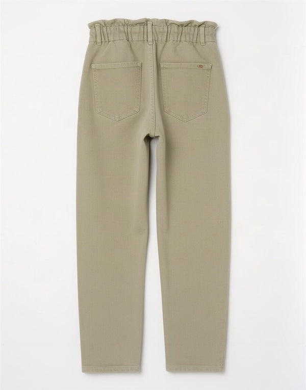 Jeans larghi a vita alta da donna Zara EU 34 2XS W24 L25 cotone verde