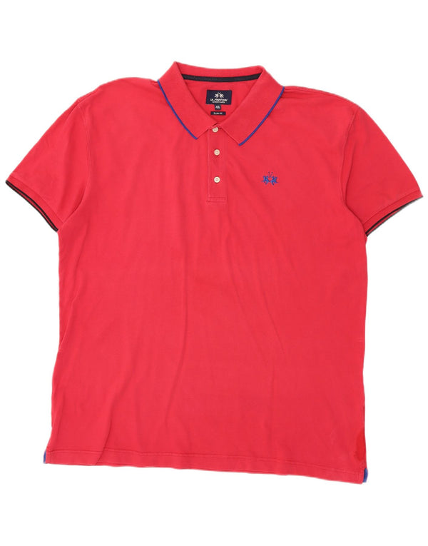 Polo da uomo slim fit La Martina Buenos Aires 4XL rosa