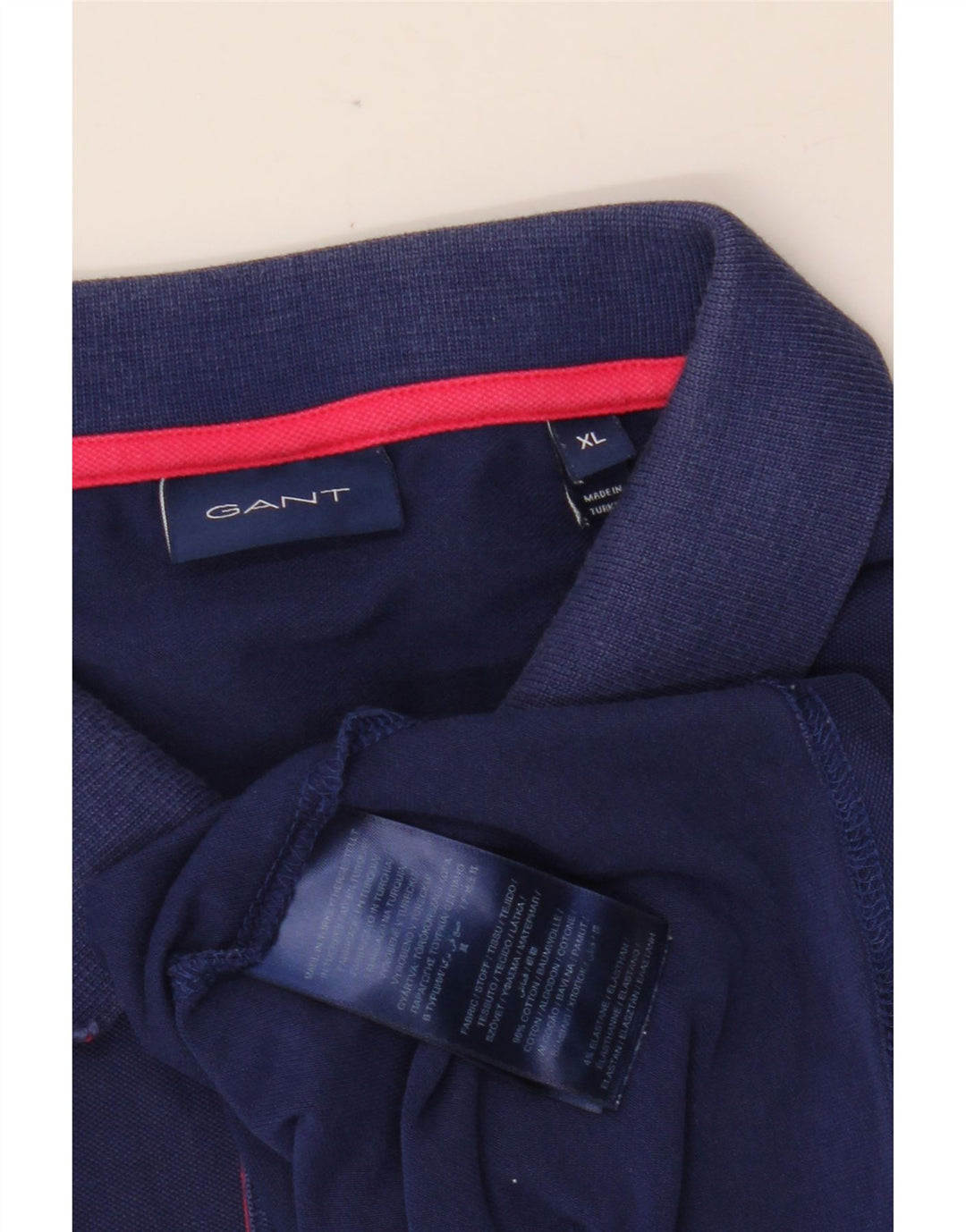 Polo da uomo GANT XL in cotone blu navy