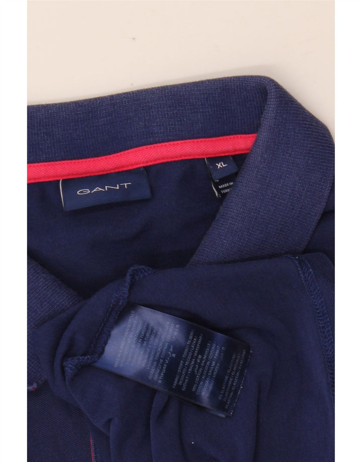 Polo da uomo GANT XL in cotone blu navy