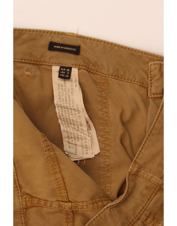 Pantaloni cargo slim da donna Massimo Dutti EU 38 Small W28 L31 Lyocell marrone