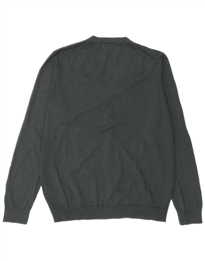 Maglione cardigan da uomo Marks & Spencer grande lana merino verde