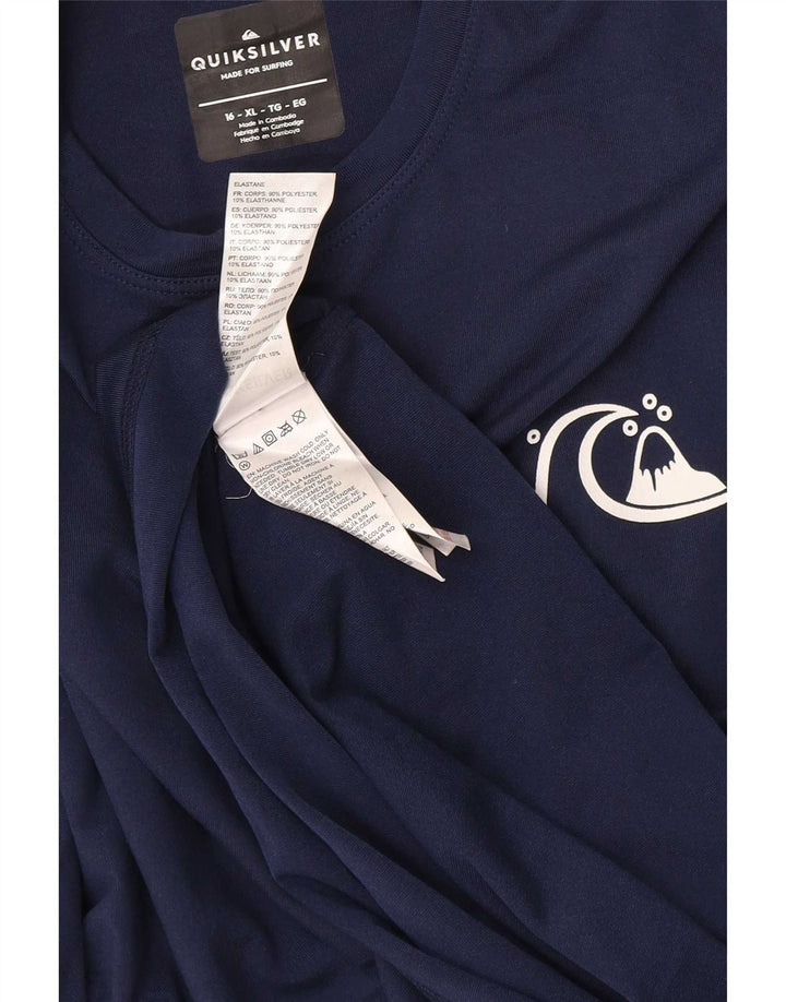 Maglietta Quiksilver da bambino 15-16 anni XL blu navy in poliestere