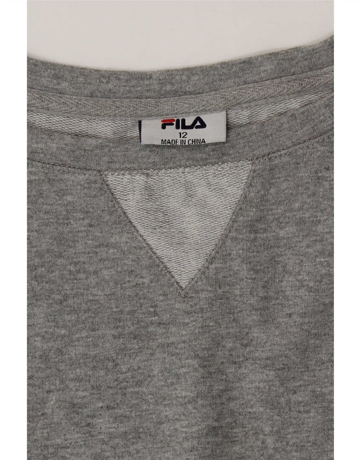 Felpa da donna Fila Jumper UK 12 Colorblock grigio medio