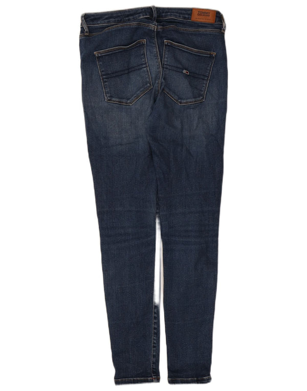 Jeans skinny a vita alta da donna Tommy Hilfiger W30 L30 cotone blu