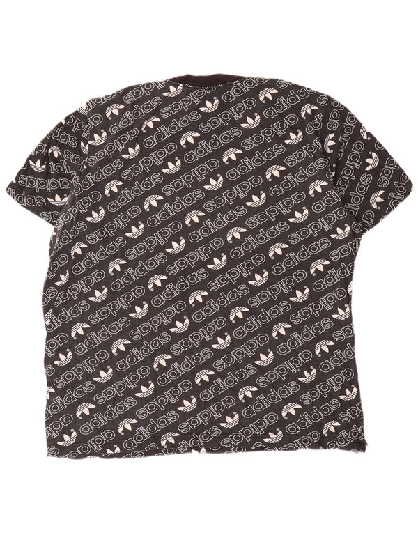 T-shirt grafica da uomo Adidas Top XL in cotone nero