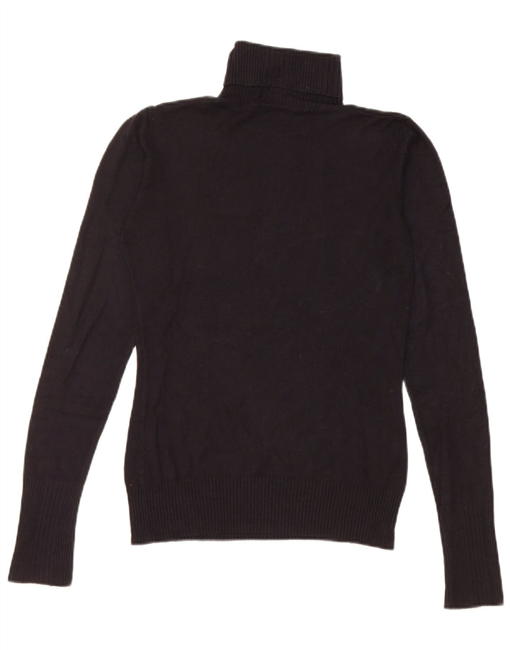 Maglione maglione con collo alto grafico da donna Guess UK 8 piccolo nero