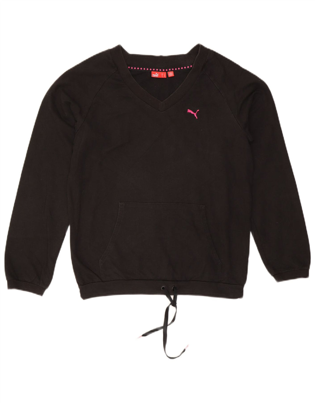 Felpa oversize da donna Puma UK 10 piccola in cotone nero
