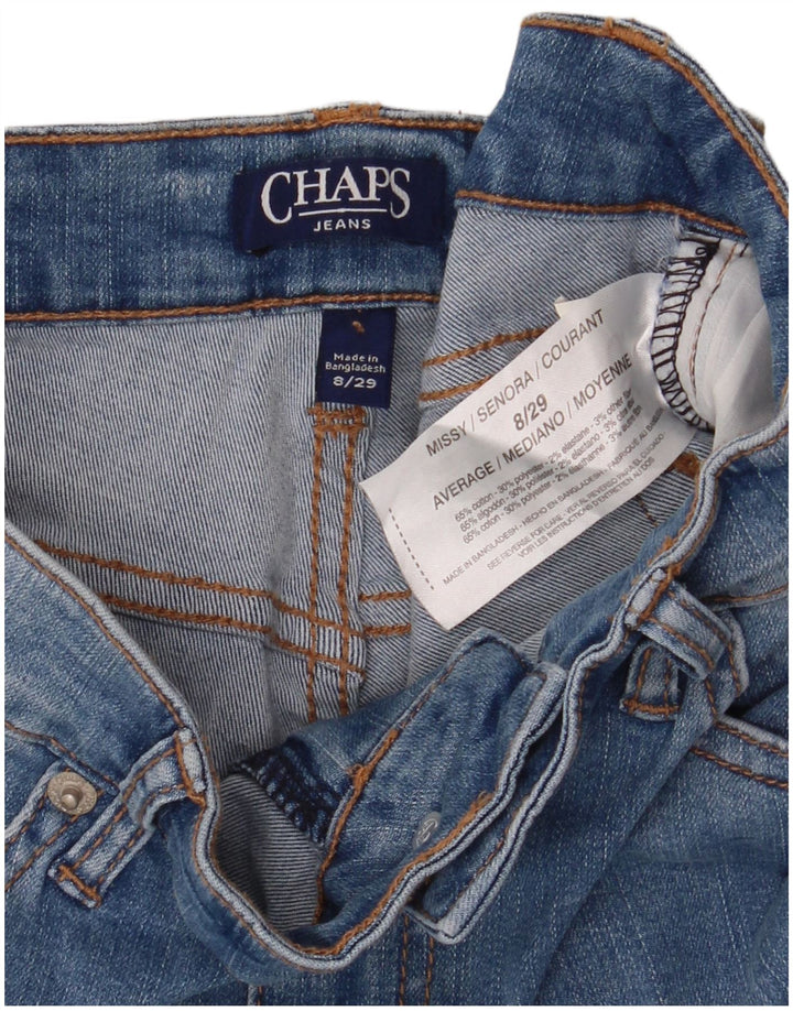 Jeans corti da donna Kick a vita media CHAPS US 8 medio W29 L26 cotone blu
