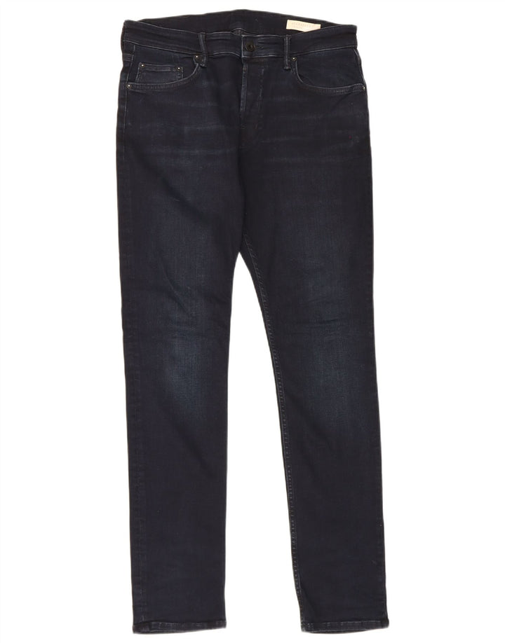 Jeans slim a sigaretta da uomo All Saints W32 L32 cotone blu navy