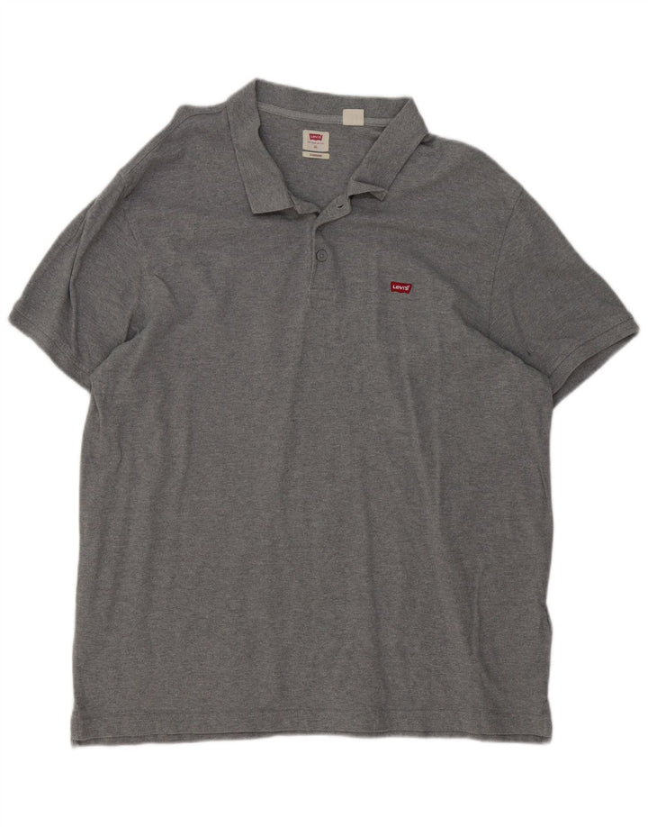 Polo Levi's da uomo standard XL in cotone grigio