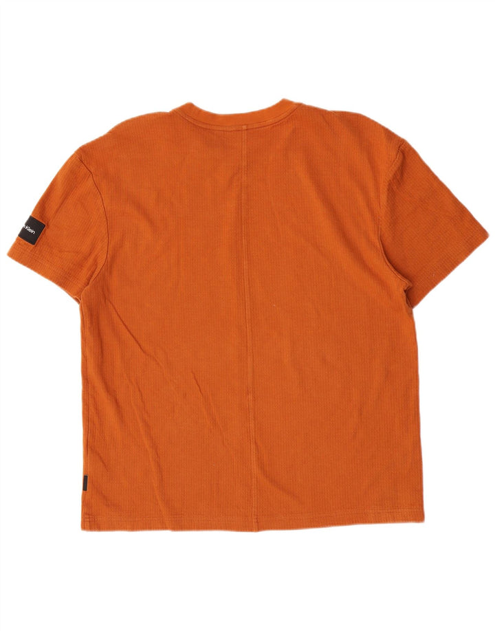 Maglietta da uomo Calvin Klein Top in cotone arancione medio
