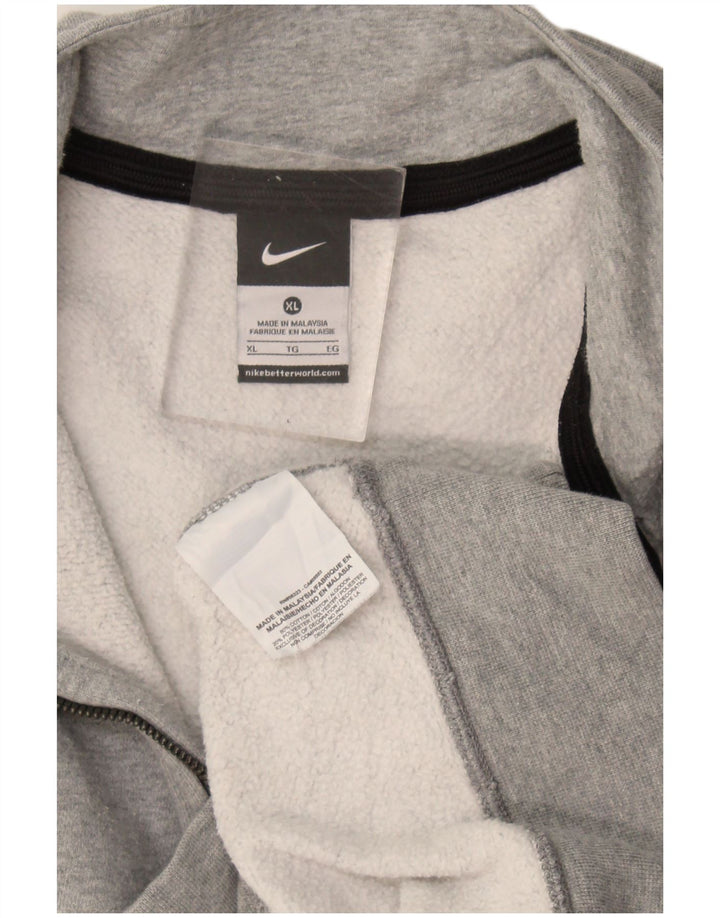 Felpa Nike Uomo con zip e collo maglione XL in cotone grigio