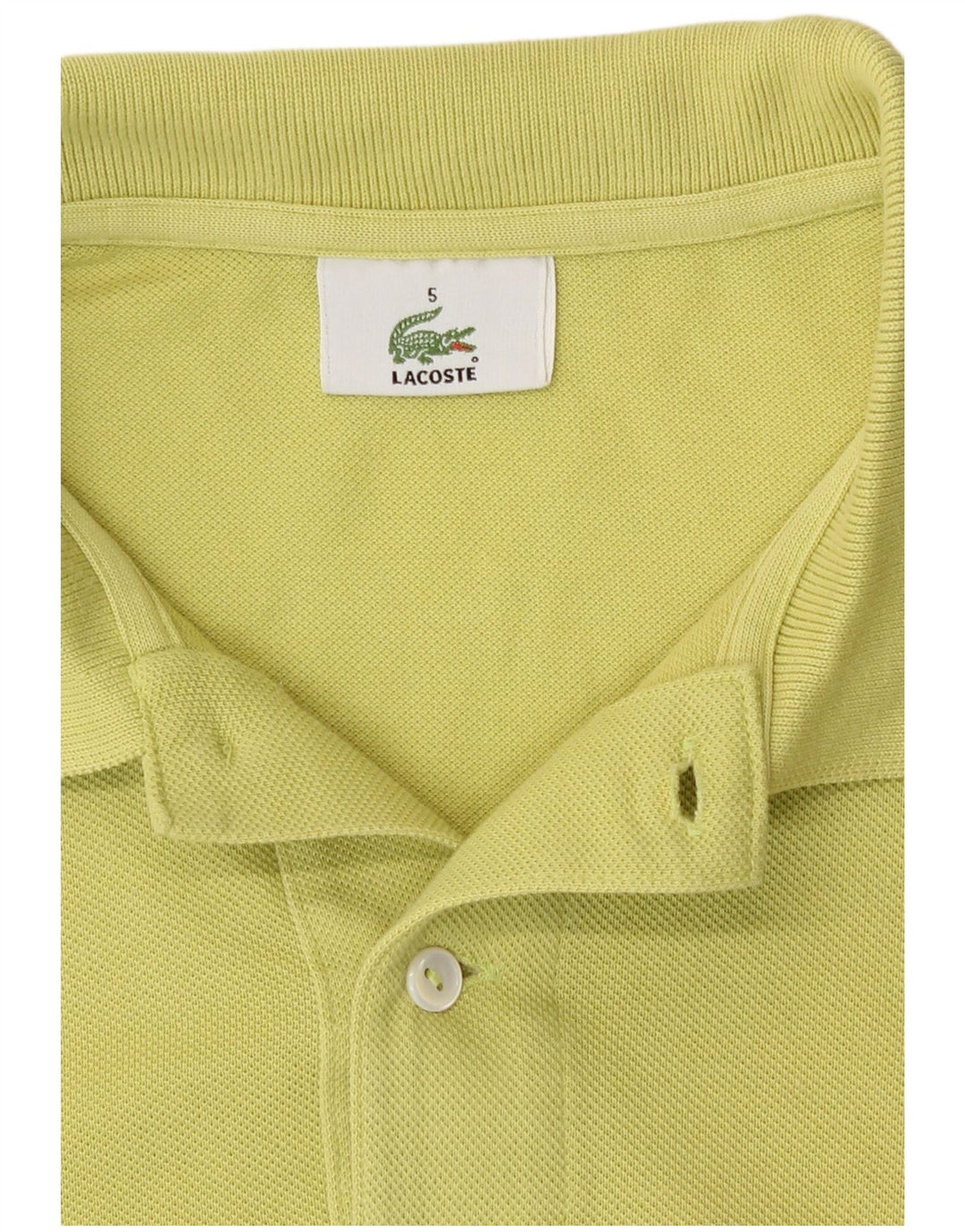 Polo da uomo Lacoste taglia 5 grande in cotone giallo