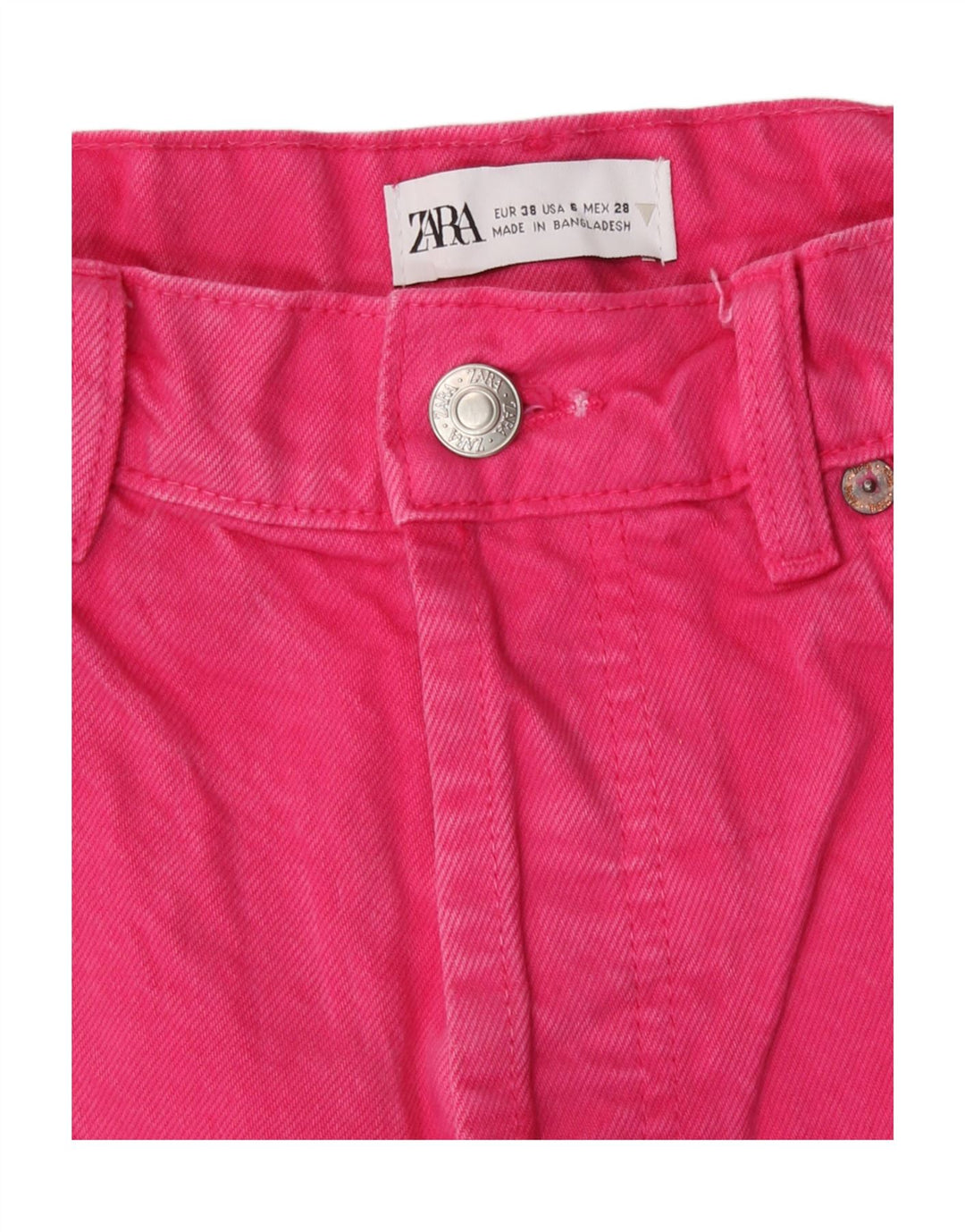 Jeans dritti da donna Zara EU 38 Small W28 L29 Rosa