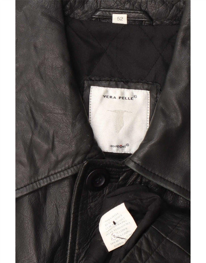 Cappotto In Pelle Uomo Conbipel IT 52 Large Nero