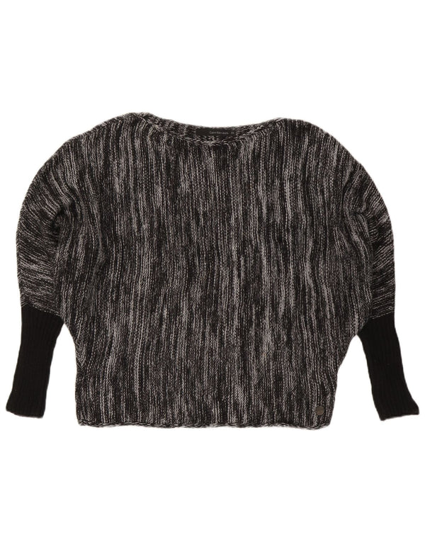 CALVIN KLEIN JEANS Maglione da donna con scollo a barca UK 6 XS Grigio chiazzato