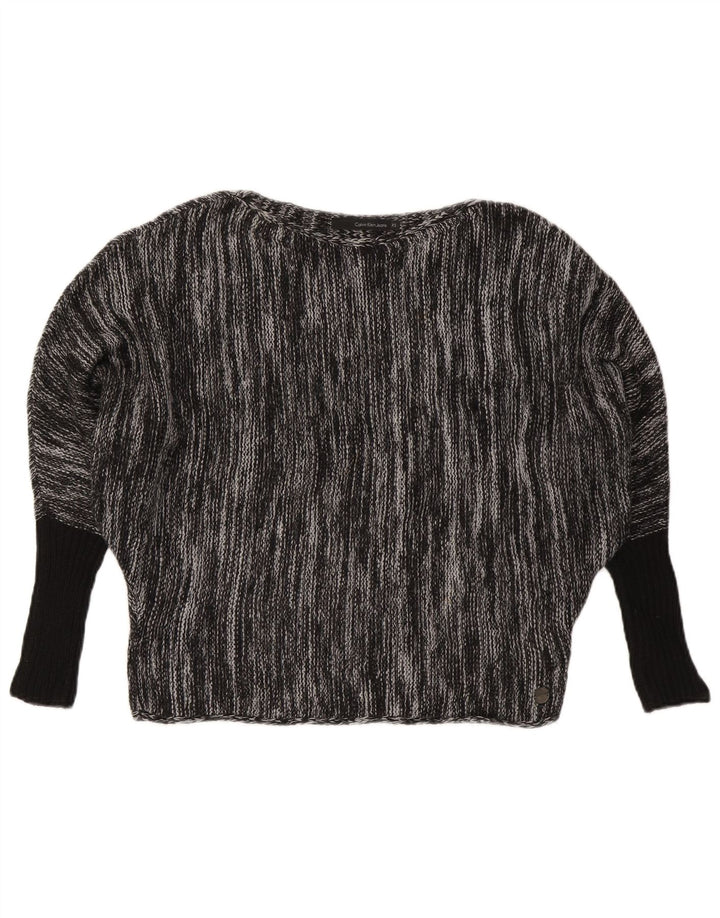 CALVIN KLEIN JEANS Maglione da donna con scollo a barca UK 6 XS Grigio chiazzato