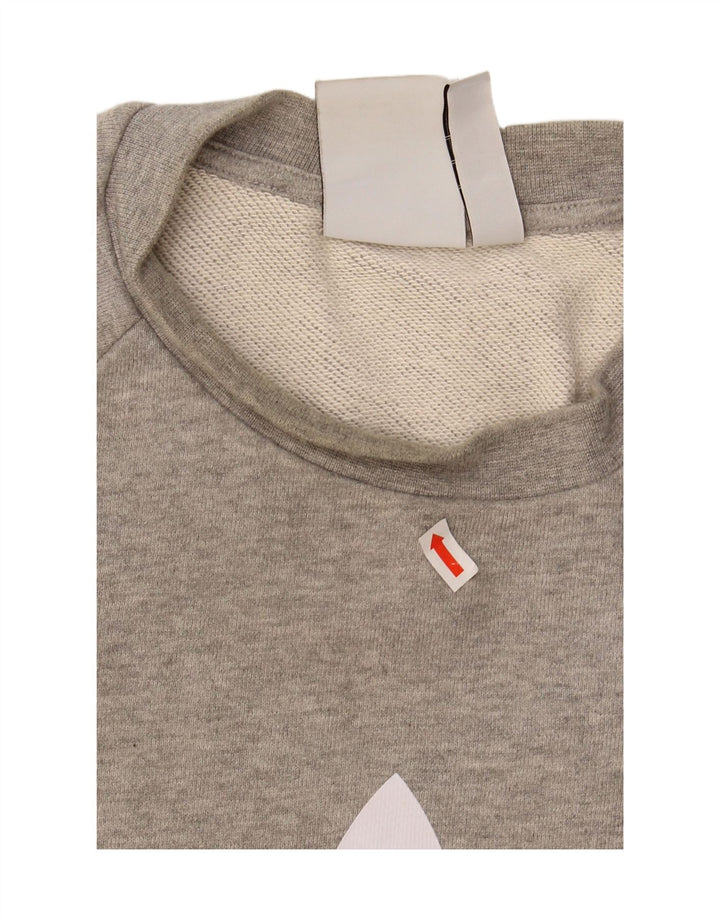 ADIDAS Mens Graphic Sweatshirt Jumper Medium Grey Cotton Vintage Adidas and Second-Hand Adidas from Messina Hembry 