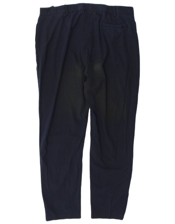 Pantaloni da abito affusolati da donna Marks & Spencer UK 18 XL W36 L28 Blu navy