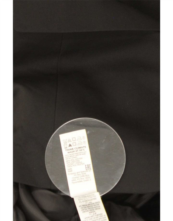 Giacca blazer corta slim fit da uomo Marks & Spencer UK 36 piccola nera