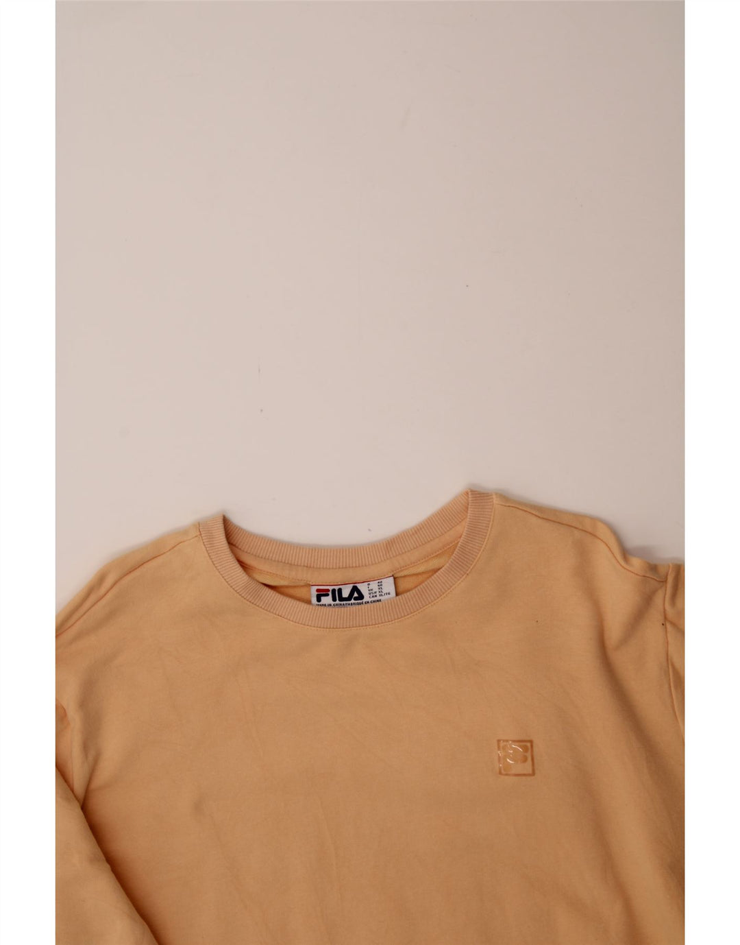 FILA Womens Sweatshirt Jumper UK 18 XL Beige Cotton Vintage Fila and Second-Hand Fila from Messina Hembry 
