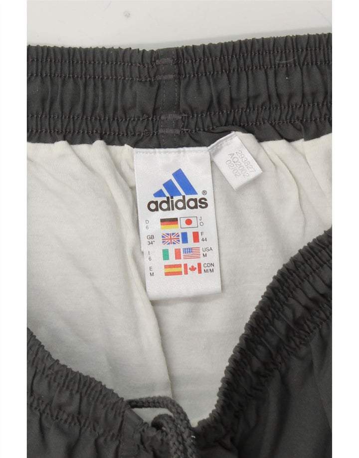 Pantaloncini sportivi da uomo ADIDAS grandi in poliestere grigio