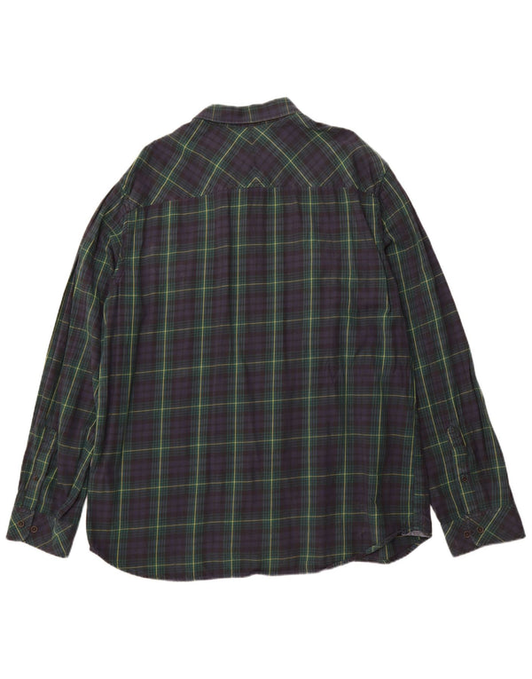 TIMBERLAND Camicia da uomo in flanella slim fit Earthkeepers 3XL blu navy a quadri