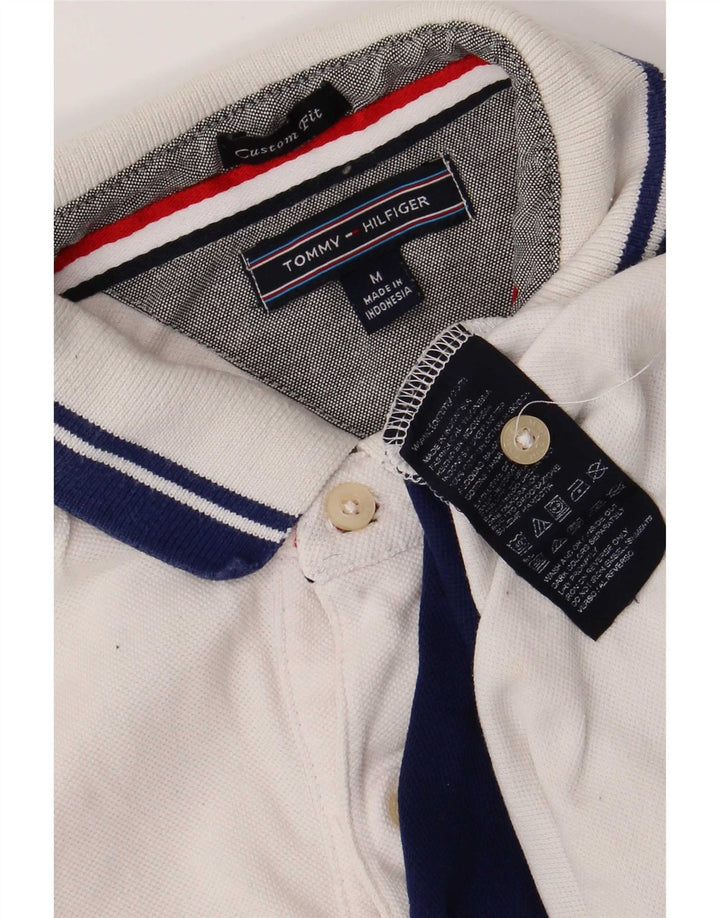 Polo da uomo con vestibilità grafica personalizzata Tommy Hilfiger, colore bianco medio