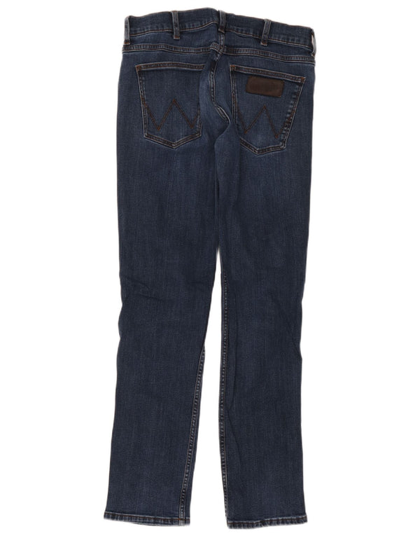 Wrangler Uomo Greensboro Slim Jeans W30 L30 Blu Navy Cotone