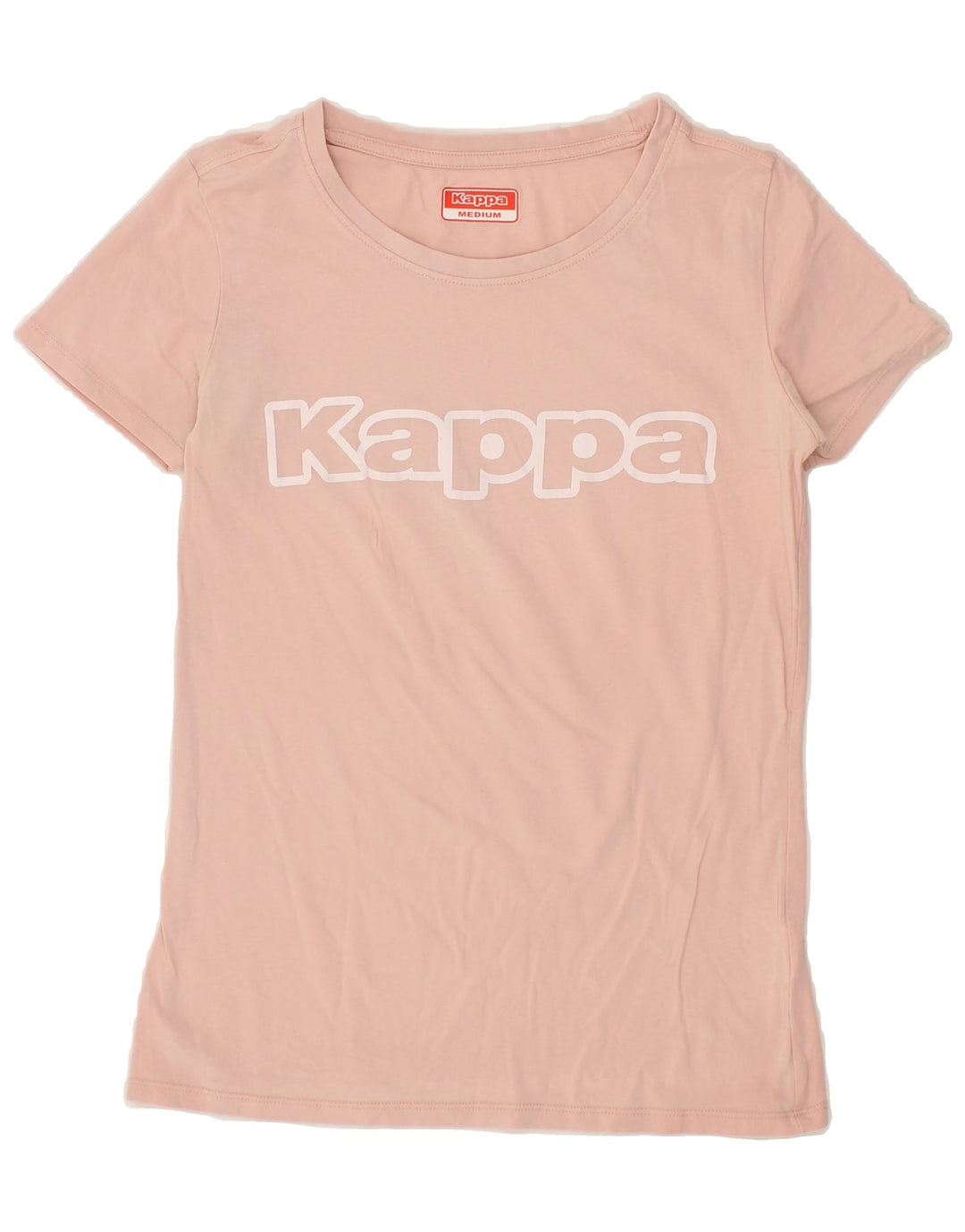 KAPPA Womens Graphic T-Shirt Top UK 12 Medium Pink Cotton Vintage Kappa and Second-Hand Kappa from Messina Hembry 
