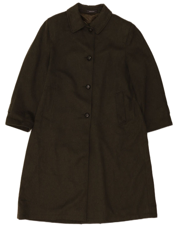 Bella Blu Womens Overcoat IT 46 Large Khaki Wool