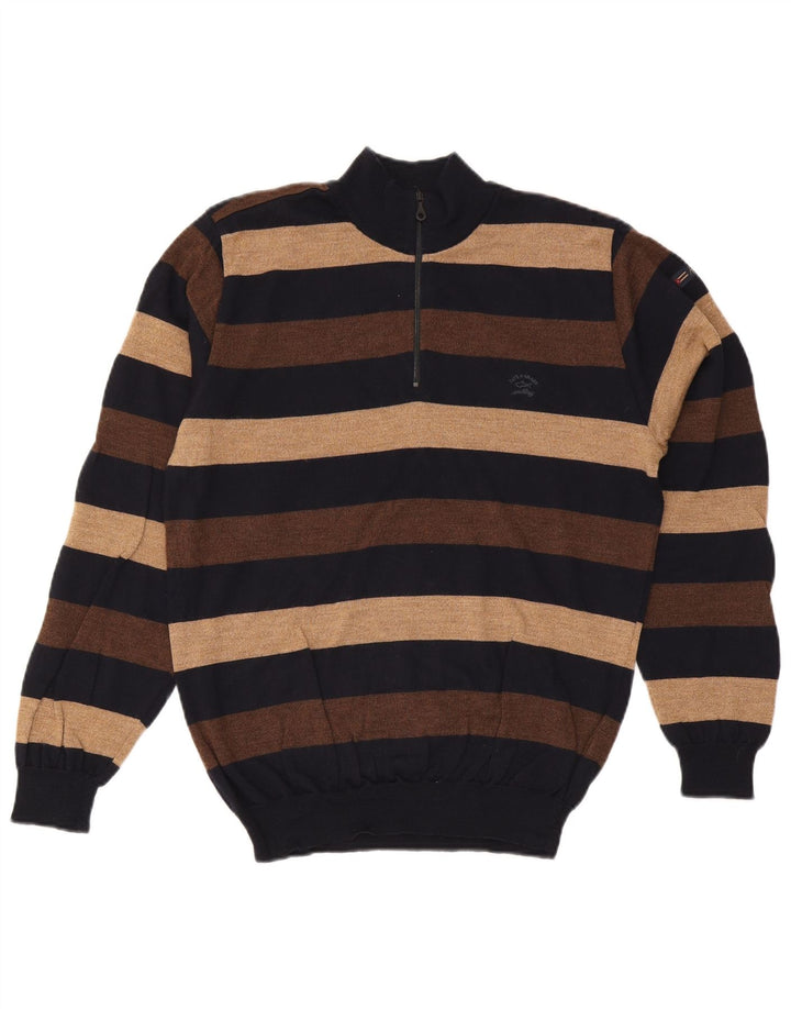 Paul & Shark Maglione da uomo con zip e collo da yachting grande multicolore