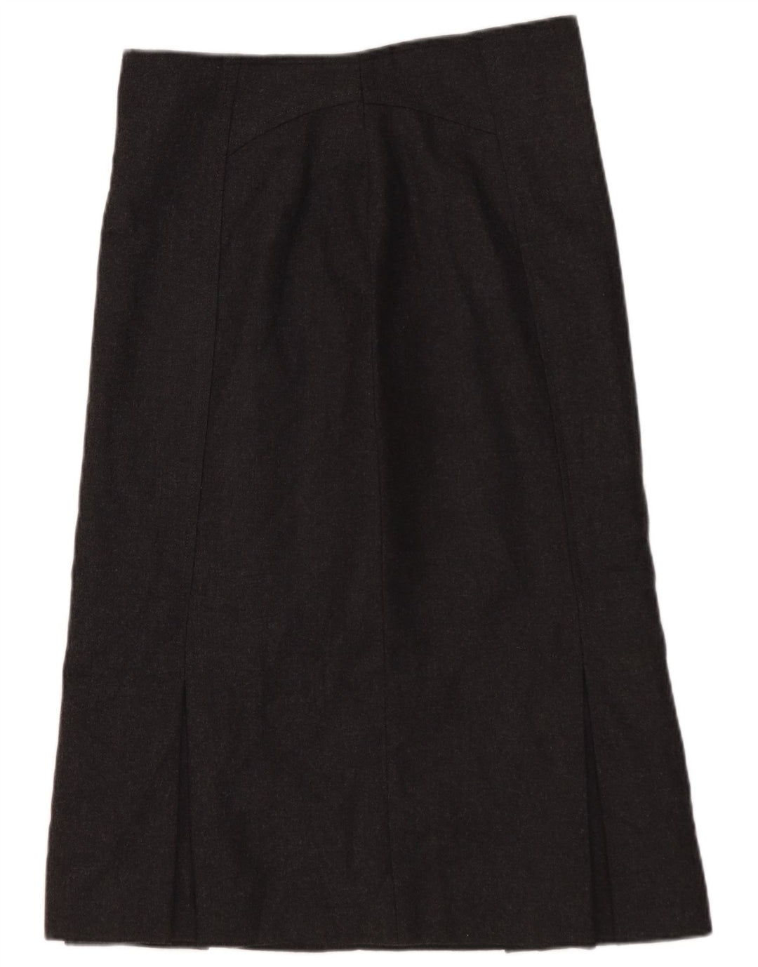 Gonna a trapezio da donna vintage IT 44 media W28 lana grigia