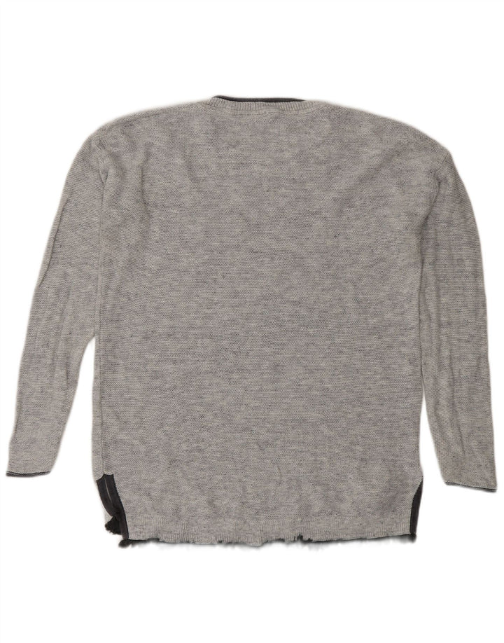 Maglione maglione con scollo a barca lungo da donna di White Stuff UK 10 piccolo grigio