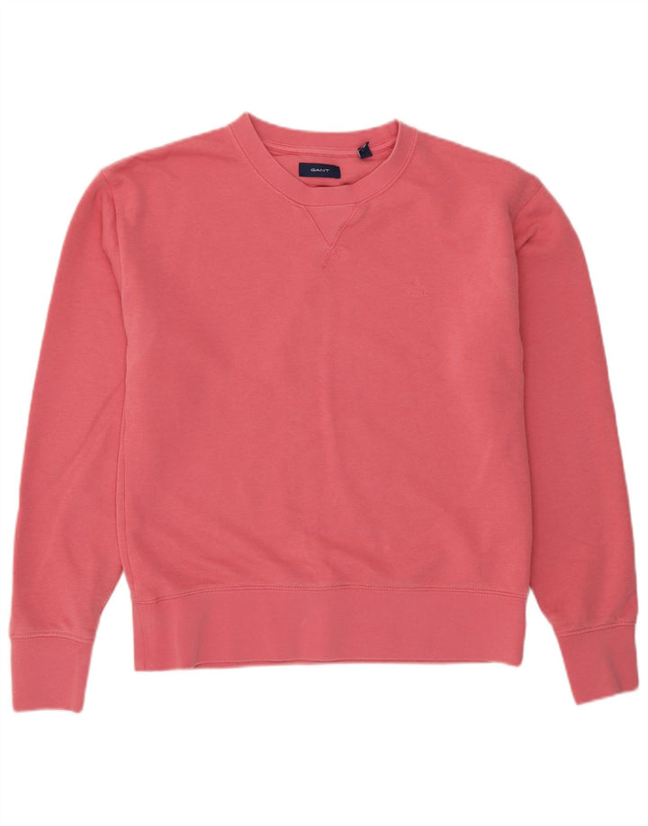 Felpa oversize da donna Gant maglione UK 6 XS cotone rosa