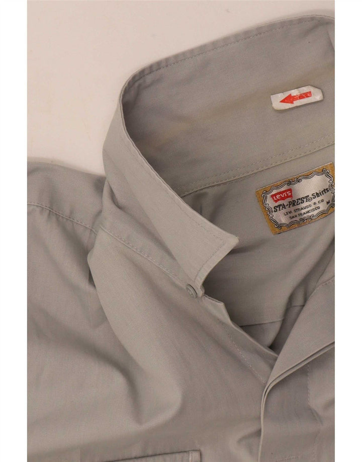 Camicia a maniche corte da uomo Levi's in cotone grigio medio