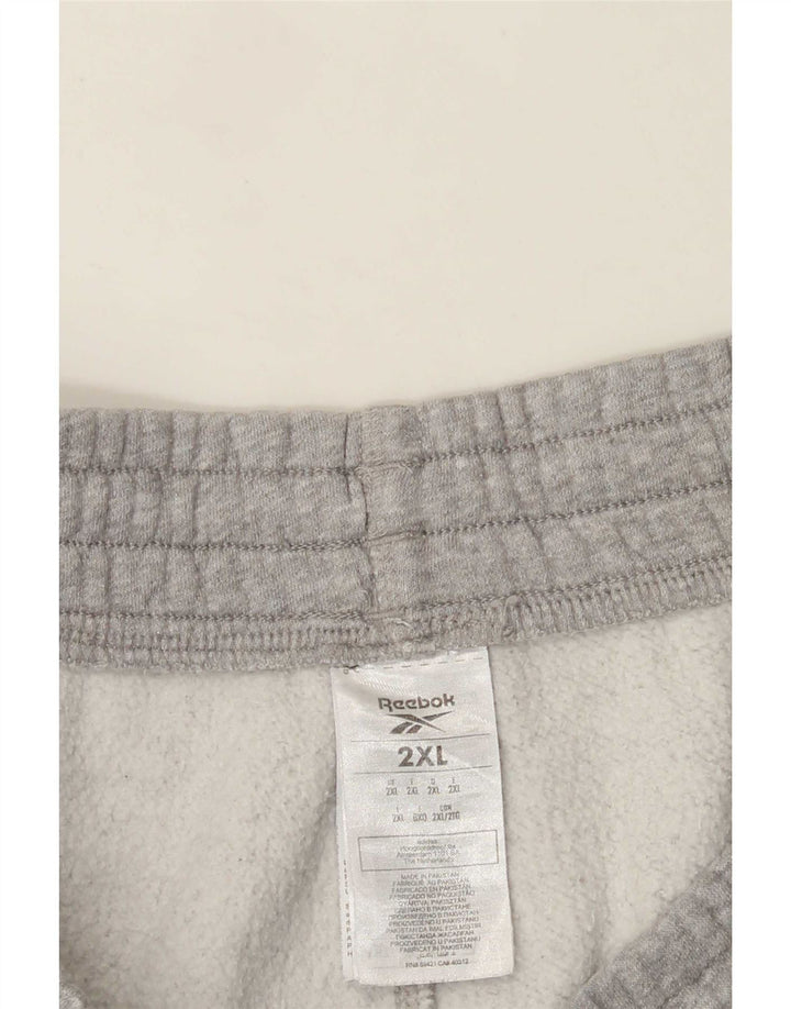 Pantaloncini sportivi Reebok da uomo 2XL in cotone chiazzato grigio