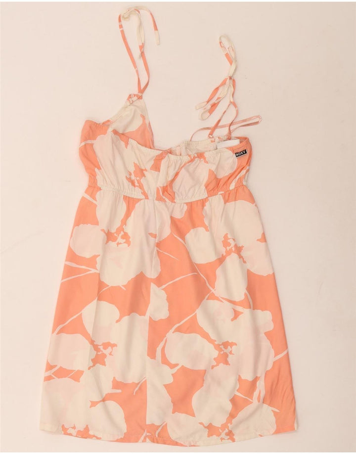 Vestito estivo da donna Roxy UK 12 Poliestere floreale rosa medio