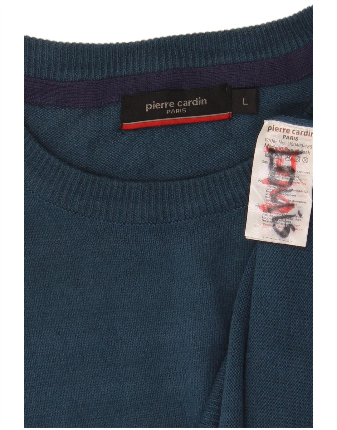 Maglione maglione girocollo da uomo Pierre Cardin grande acrilico blu navy