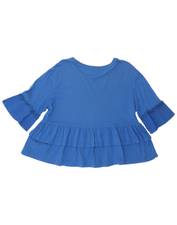 T-shirt corta da donna Benetton Top UK 12 Blu medio
