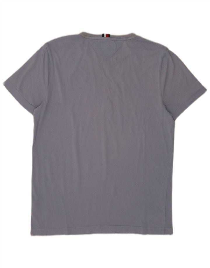 T-shirt grafica da uomo Tommy Hilfiger Top in cotone blu medio