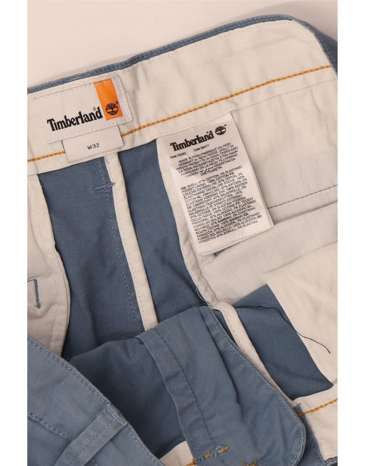 Pantaloncini chino da uomo Timberland W32 cotone blu medio