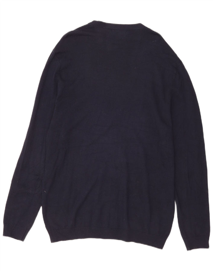 Maglione cardigan da uomo Zara grande blu navy